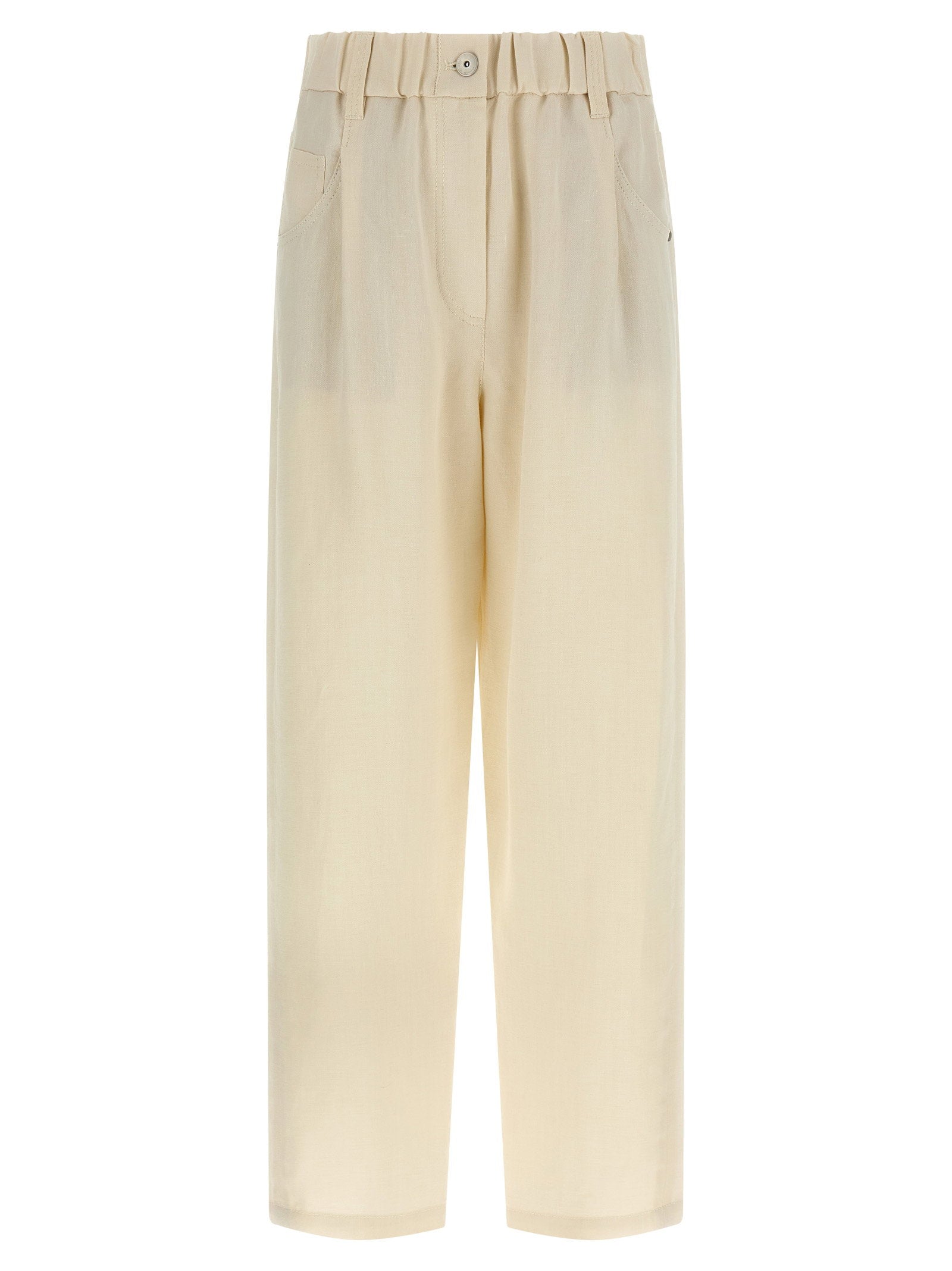 Brunello Cucinelli Linen Trousers White
