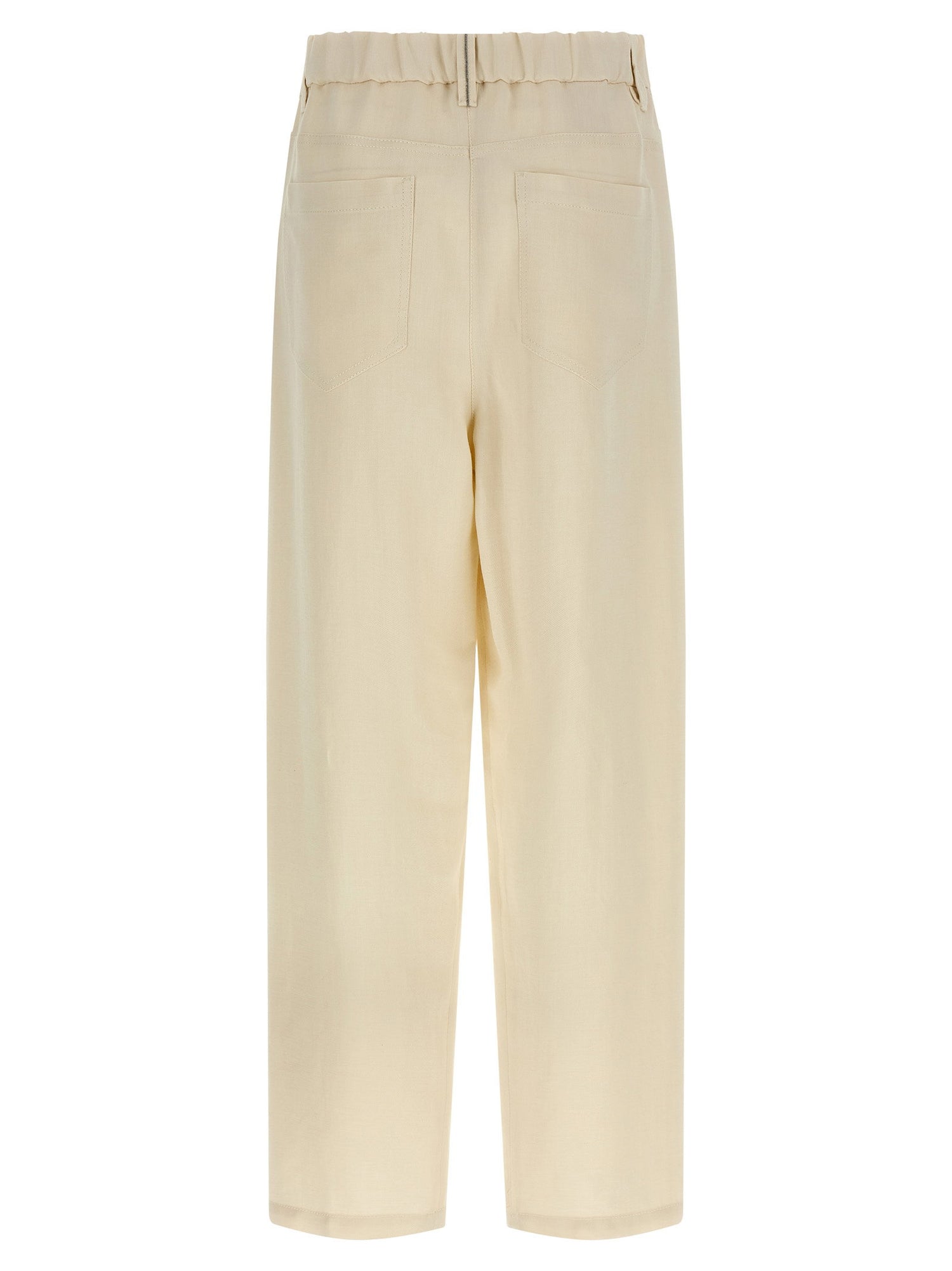 Brunello Cucinelli Linen Trousers White