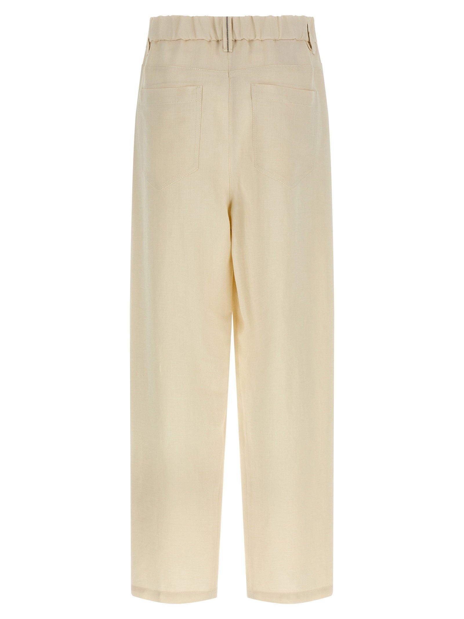 Brunello Cucinelli Linen Trousers White