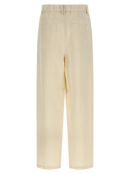 Brunello Cucinelli Linen Trousers White