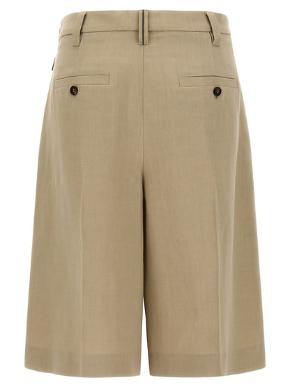 Brunello Cucinelli Sartorial Bermuda Shorts Beige