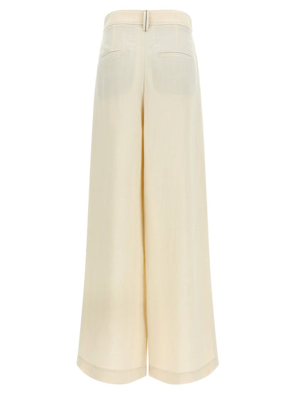 Brunello Cucinelli Crossed Pants White