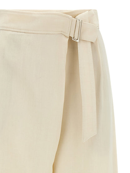 Brunello Cucinelli Crossed Pants White