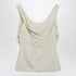 Brunello Cucinelli Fluid Twill Draped Top White