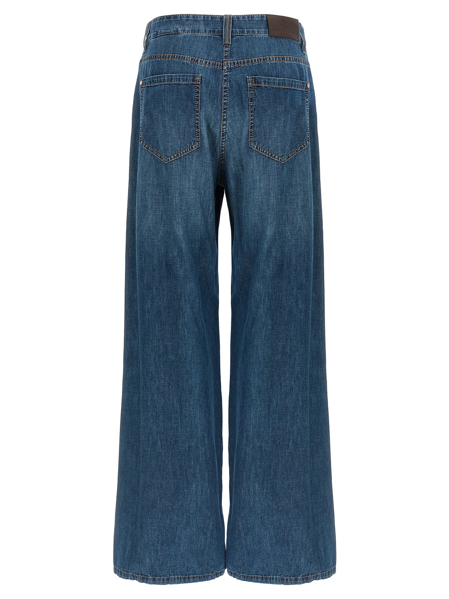 Brunello Cucinelli Wide Leg Jeans Blue