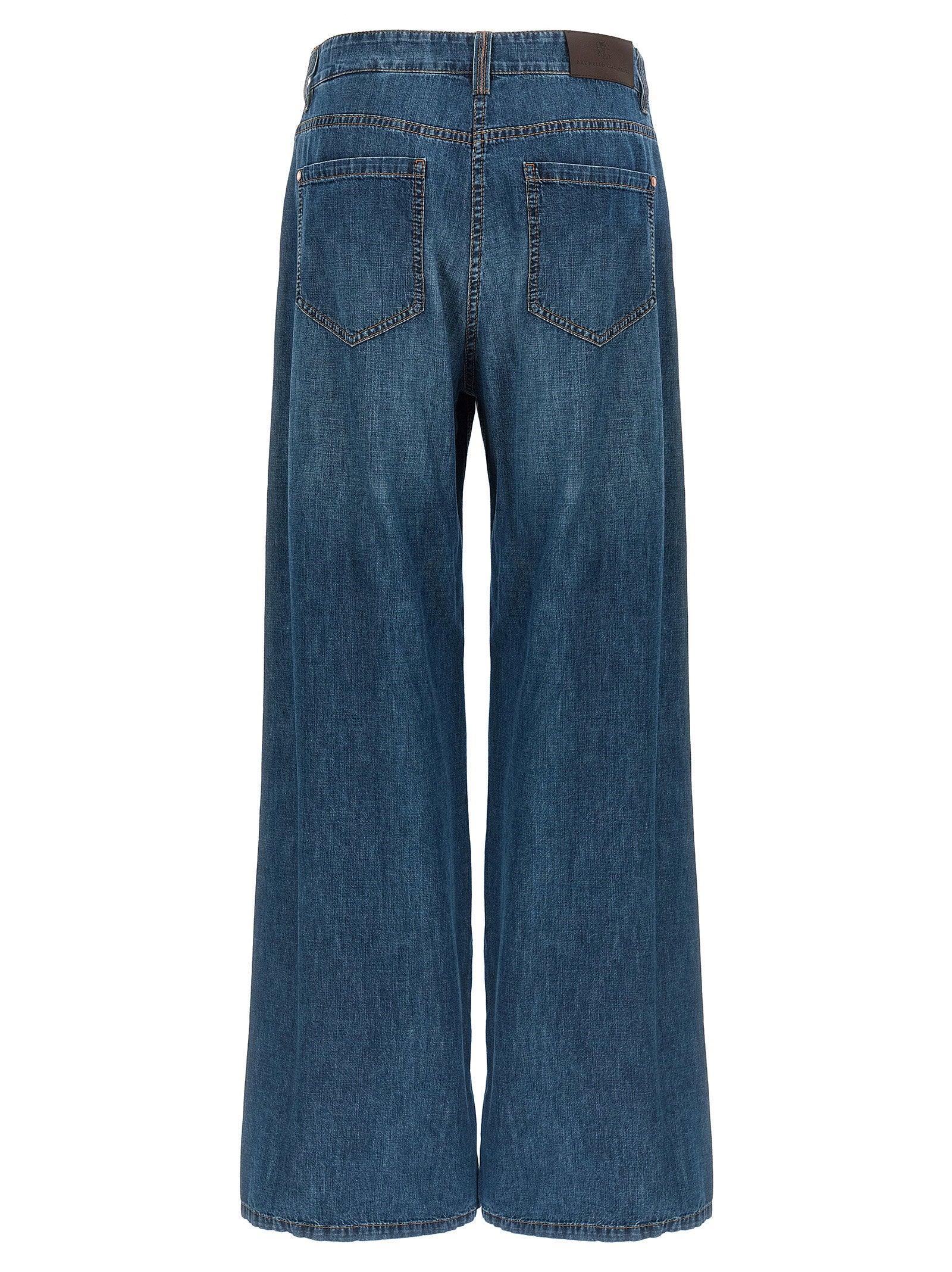 Brunello Cucinelli Wide Leg Jeans Blue