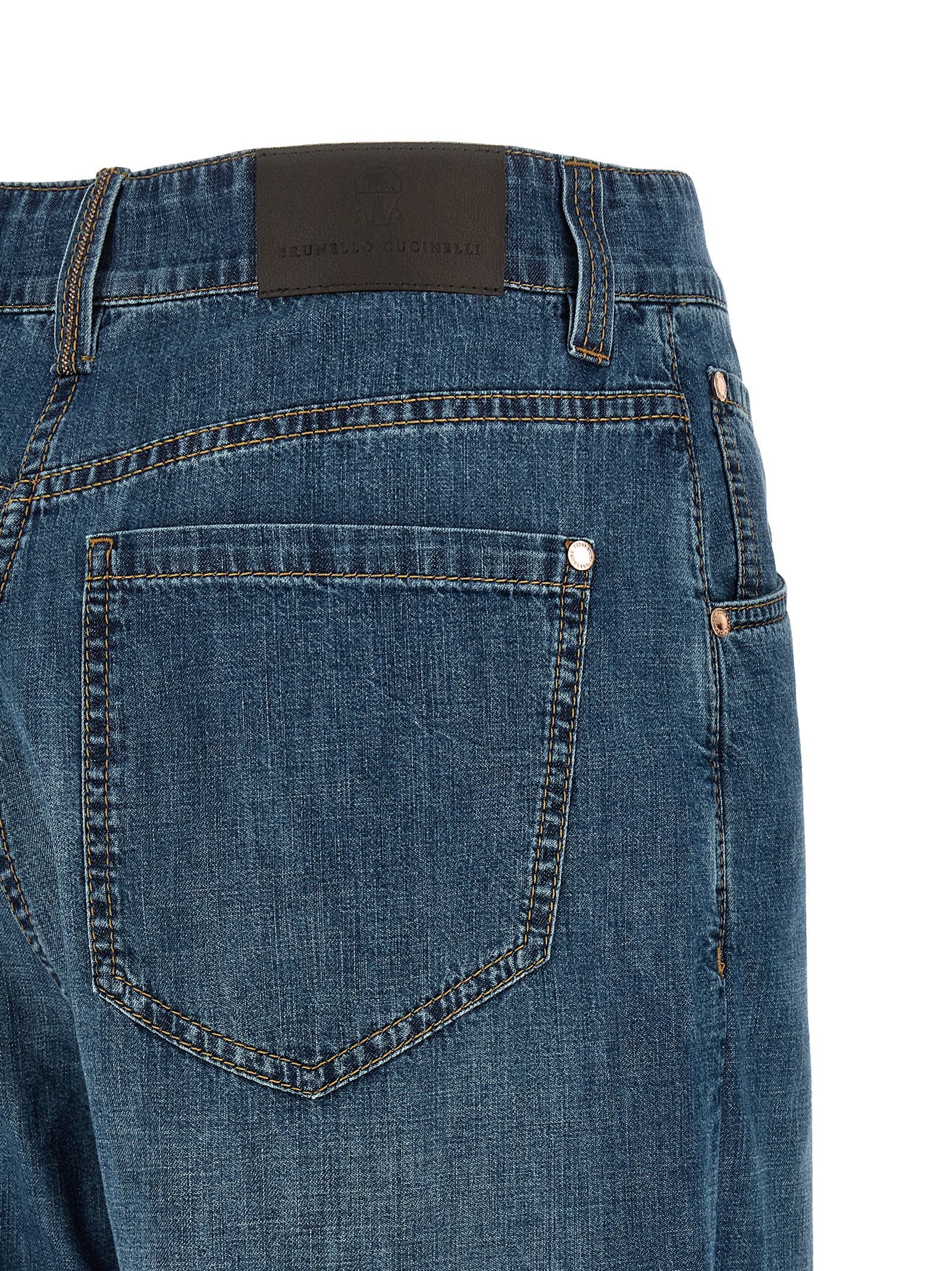 Brunello Cucinelli Wide Leg Jeans Blue