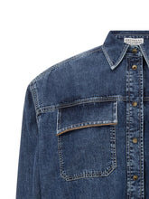 Brunello Cucinelli Shiny Pockets Shirt Blue