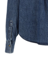 Brunello Cucinelli Shiny Pockets Shirt Blue