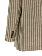 Brunello Cucinelli Striped Blazer Green