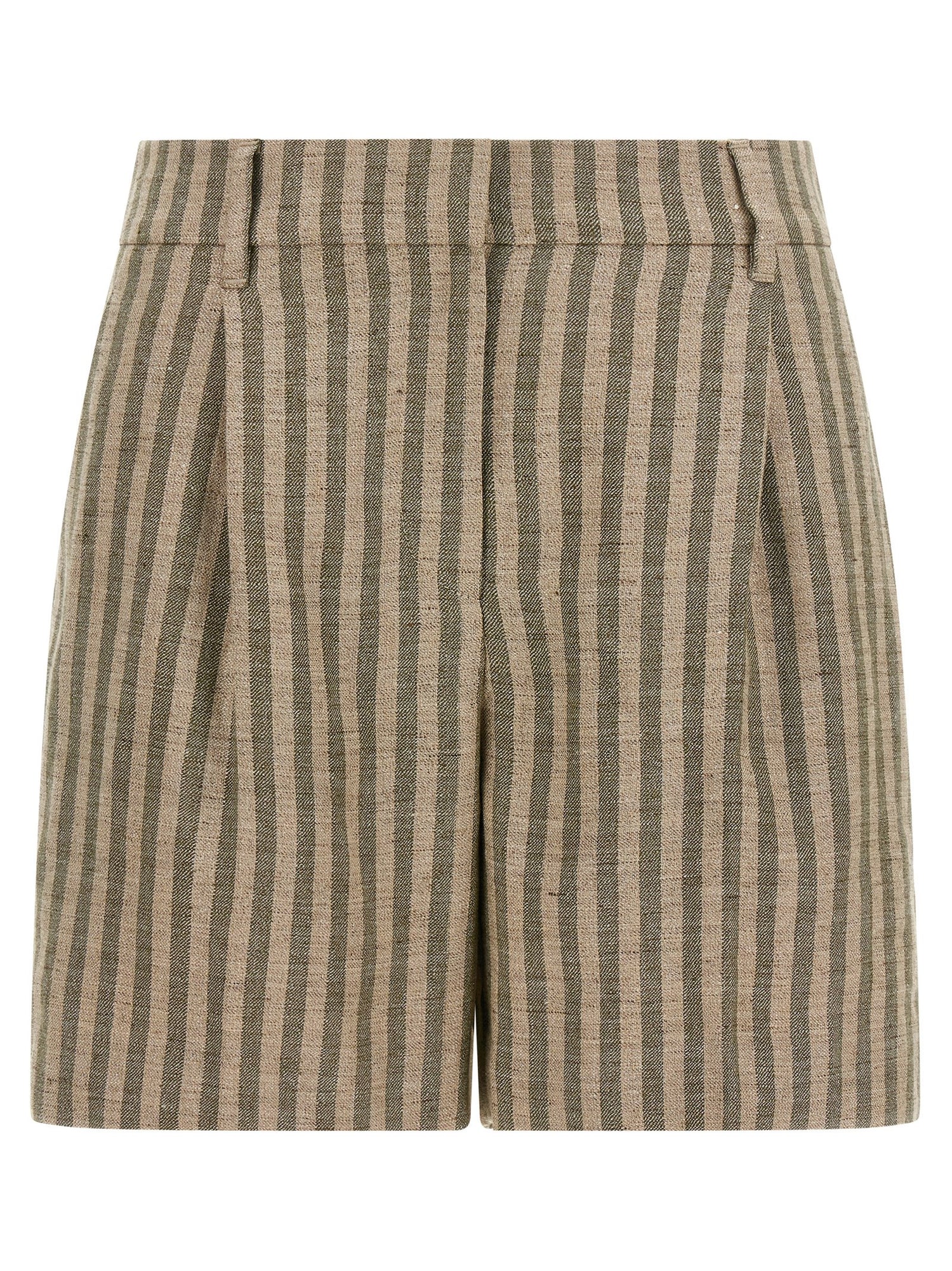 Brunello Cucinelli Striped Bermuda Shorts Green