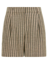 Brunello Cucinelli Striped Bermuda Shorts Green