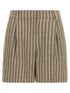 Brunello Cucinelli Striped Bermuda Shorts Green
