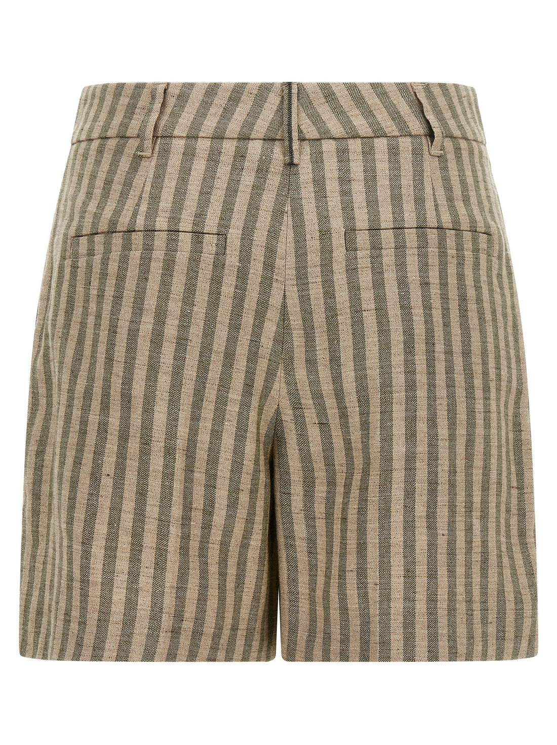 Brunello Cucinelli Striped Bermuda Shorts Green