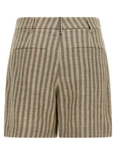 Brunello Cucinelli Striped Bermuda Shorts Green