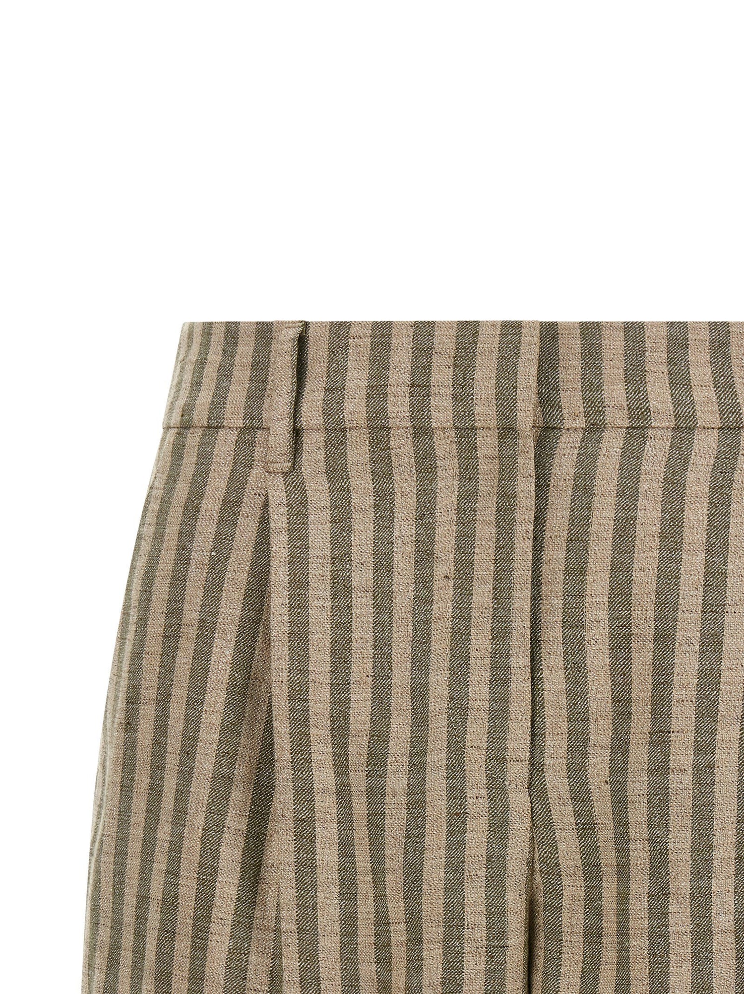 Brunello Cucinelli Striped Bermuda Shorts Green