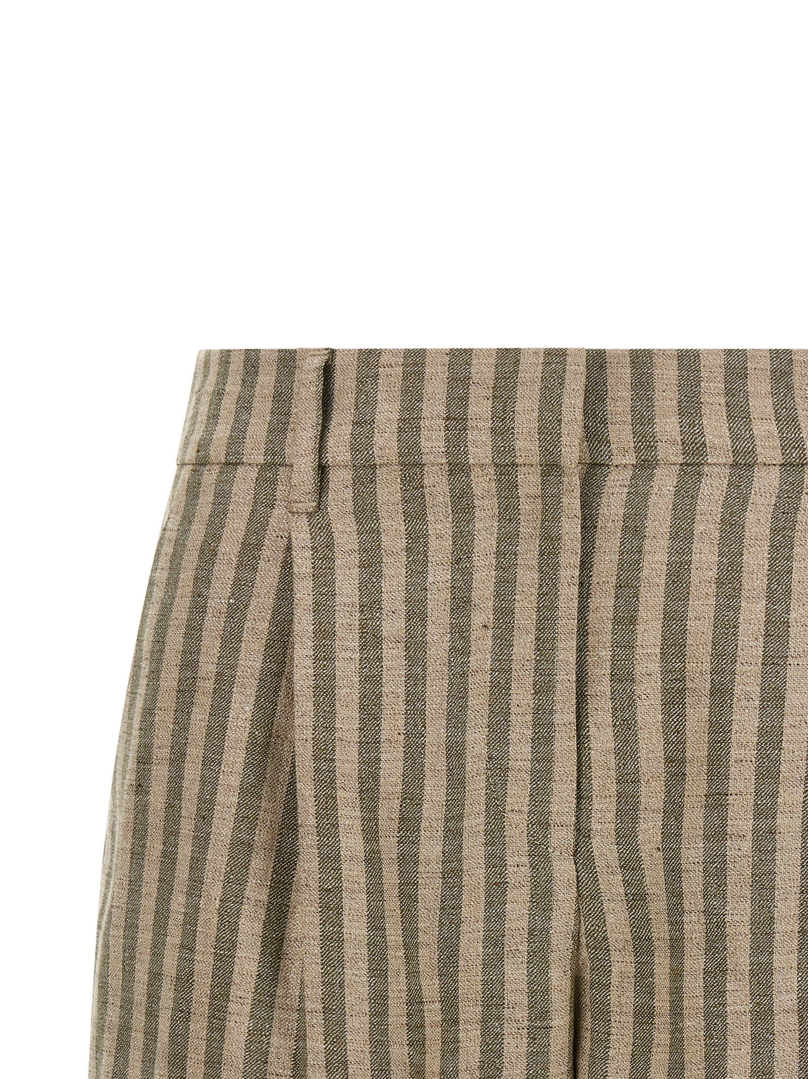 Brunello Cucinelli Striped Bermuda Shorts Green