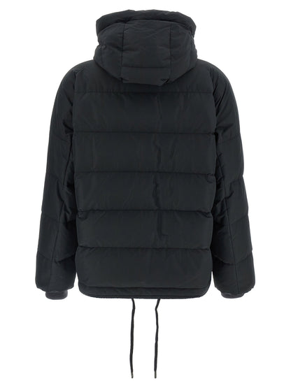 Brunello Cucinelli Down Jacket With Knit And Jewel Details Black  