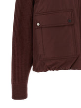 Brunello Cucinelli Shiny Zipper Pull Down Jacket Bordeaux