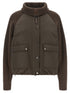 Brunello Cucinelli Knit Insert Down Jacket Brown