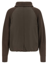 Brunello Cucinelli Knit Insert Down Jacket Brown