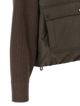 Brunello Cucinelli Knit Insert Down Jacket Brown