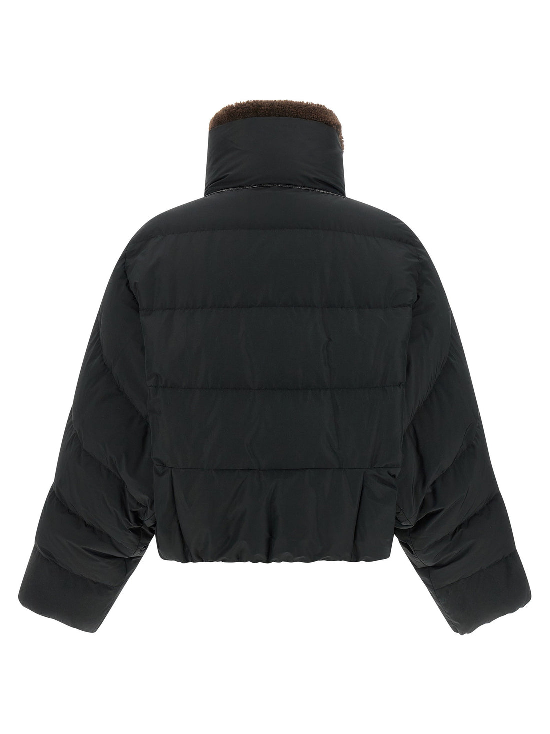 Brunello Cucinelli Cropped Down Jacket Black