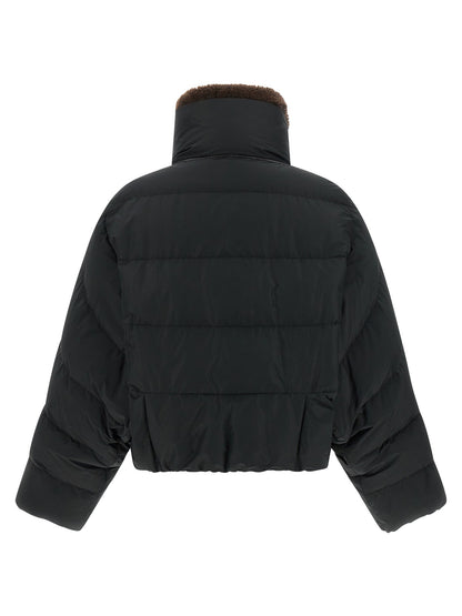 Brunello Cucinelli Cropped Down Jacket Black