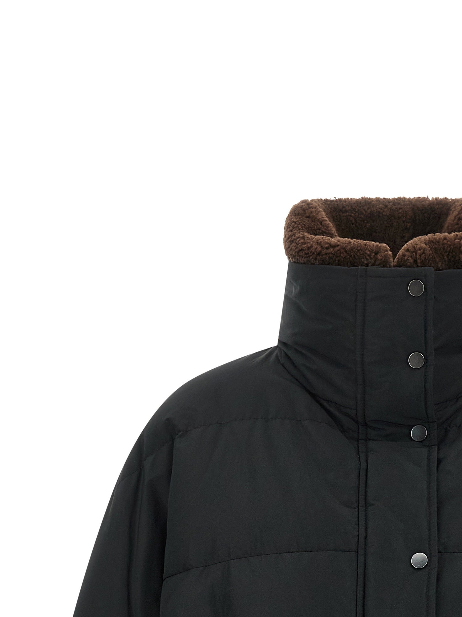 Brunello Cucinelli Cropped Down Jacket Black