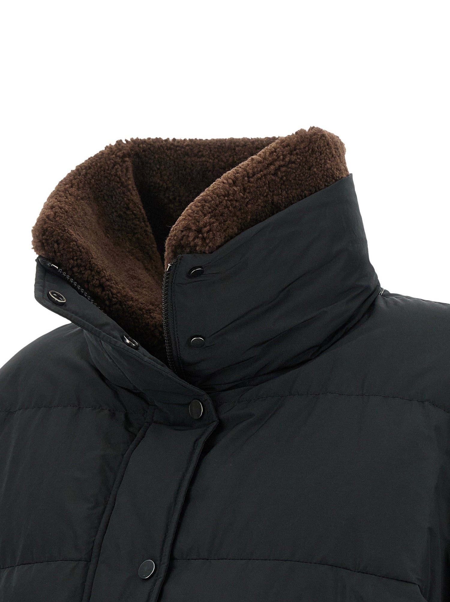 Brunello Cucinelli Cropped Down Jacket Black