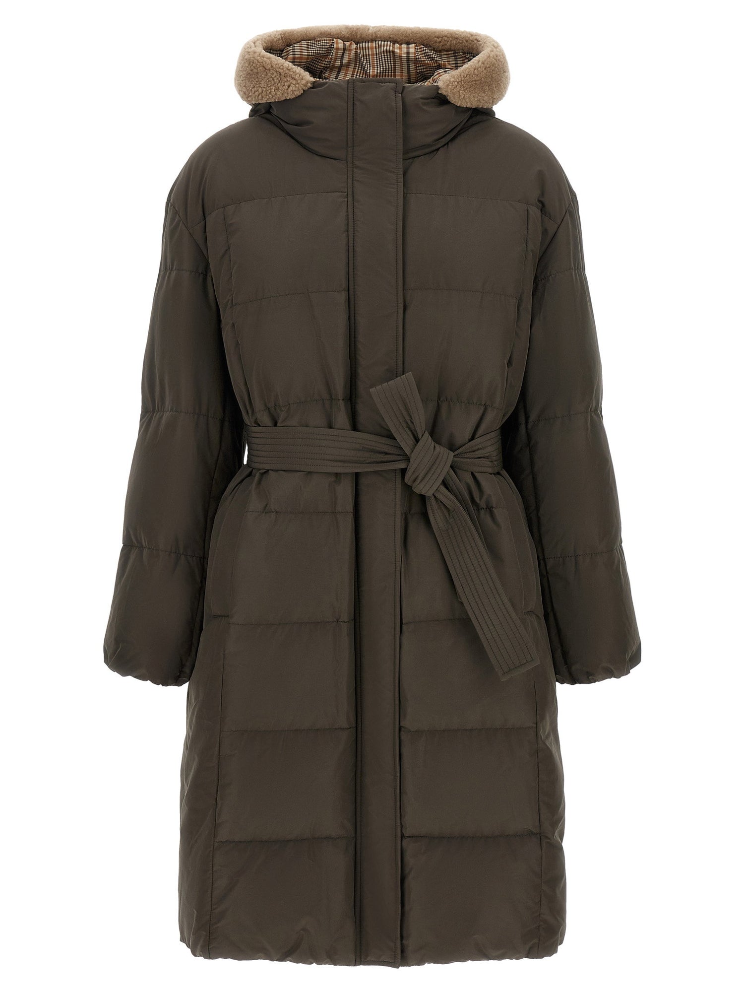Brunello Cucinelli Boudin Quilted Down Jacket Green