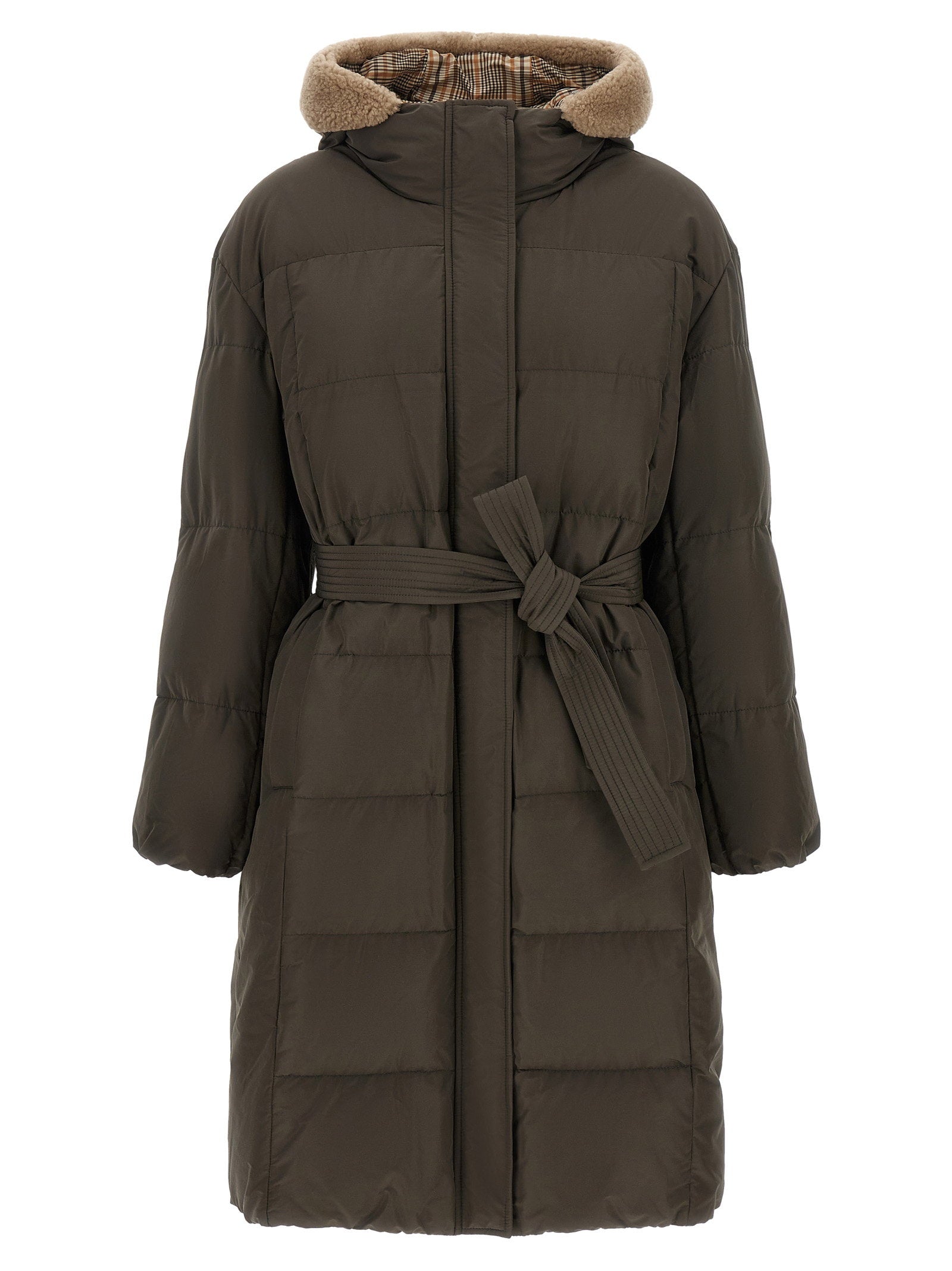 Brunello Cucinelli Boudin Quilted Down Jacket Green