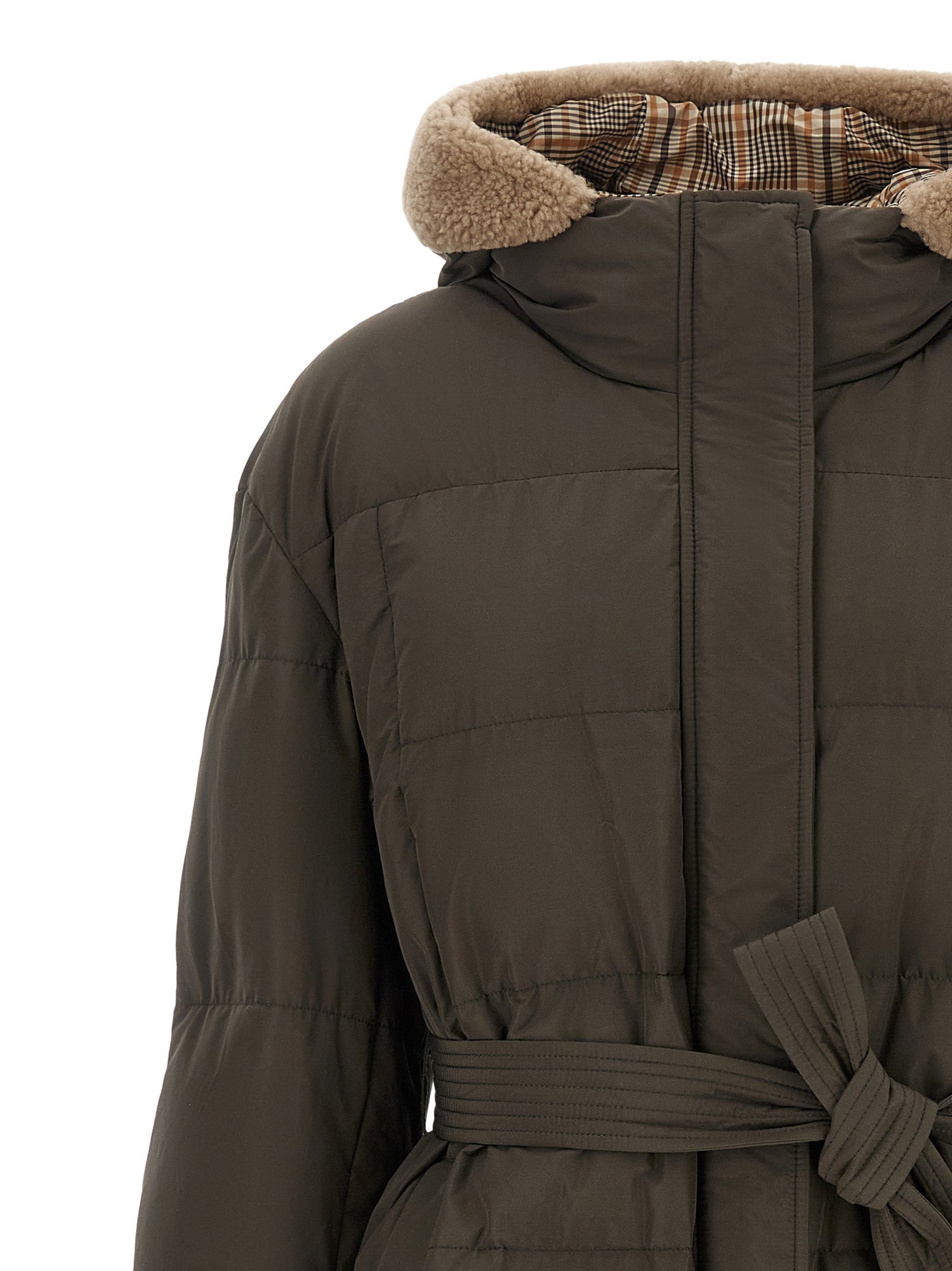 Brunello Cucinelli Boudin Quilted Down Jacket Green