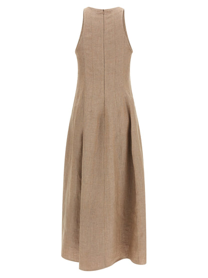 Brunello Cucinelli Sparkling Dress Beige