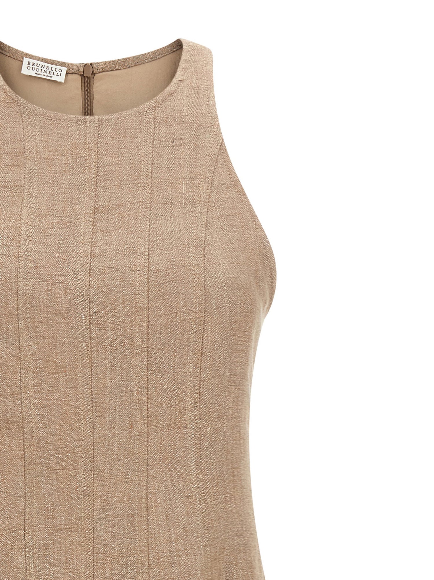 Brunello Cucinelli Sparkling Dress Beige