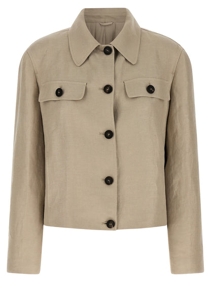 Brunello Cucinelli Linen Blazer Beige