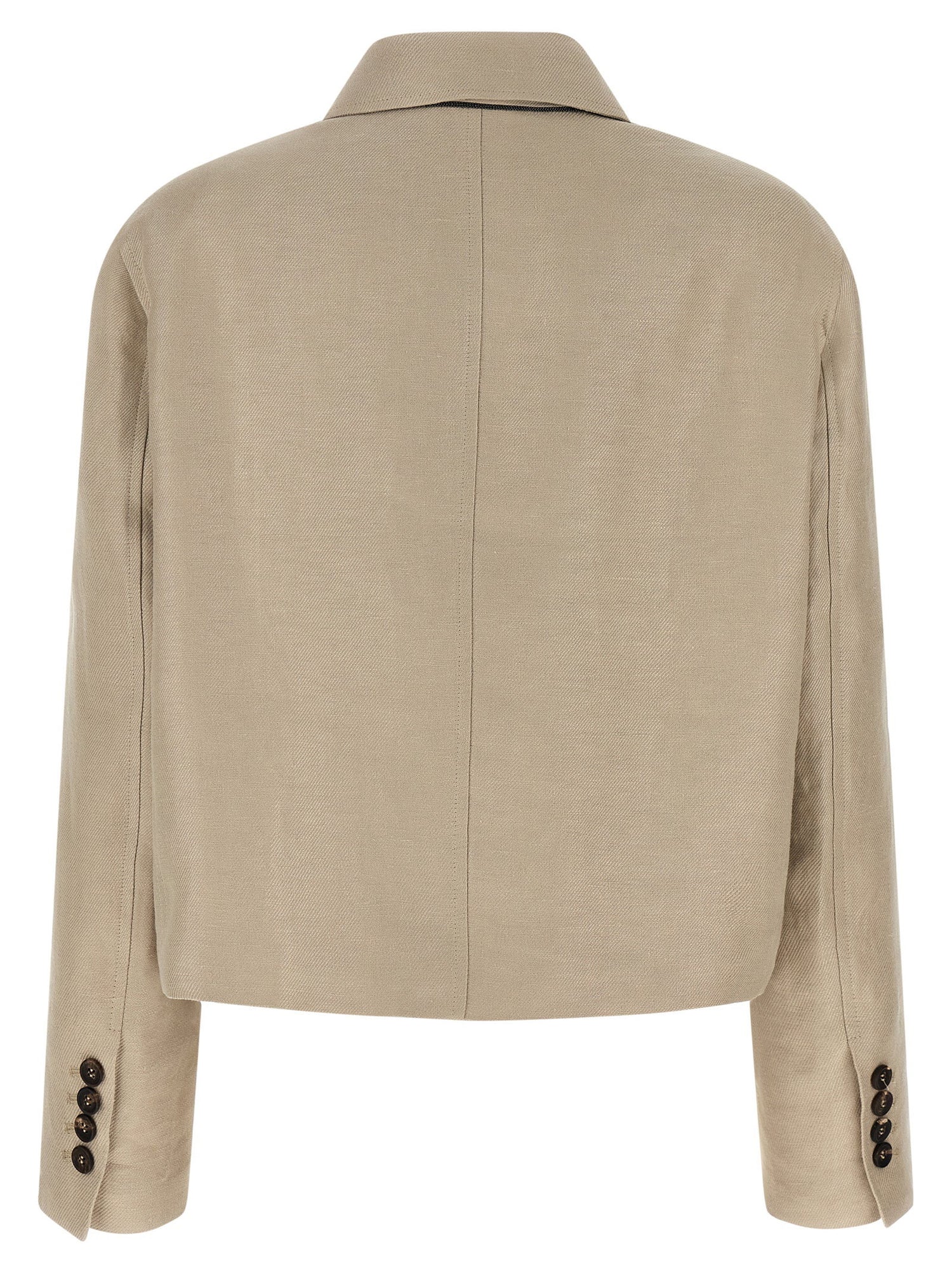 Brunello Cucinelli Linen Blazer Beige