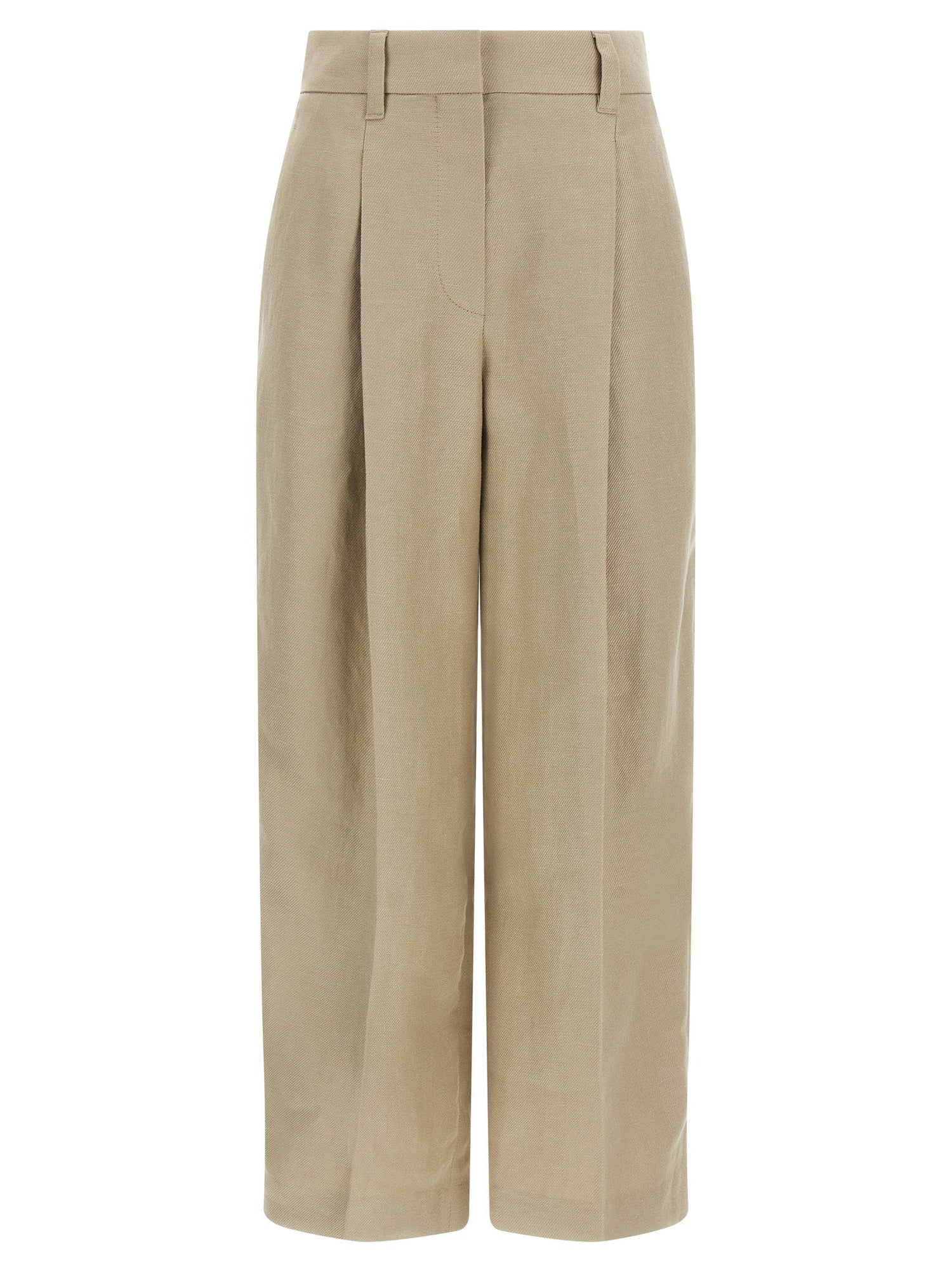 Brunello Cucinelli Linen Trousers Beige