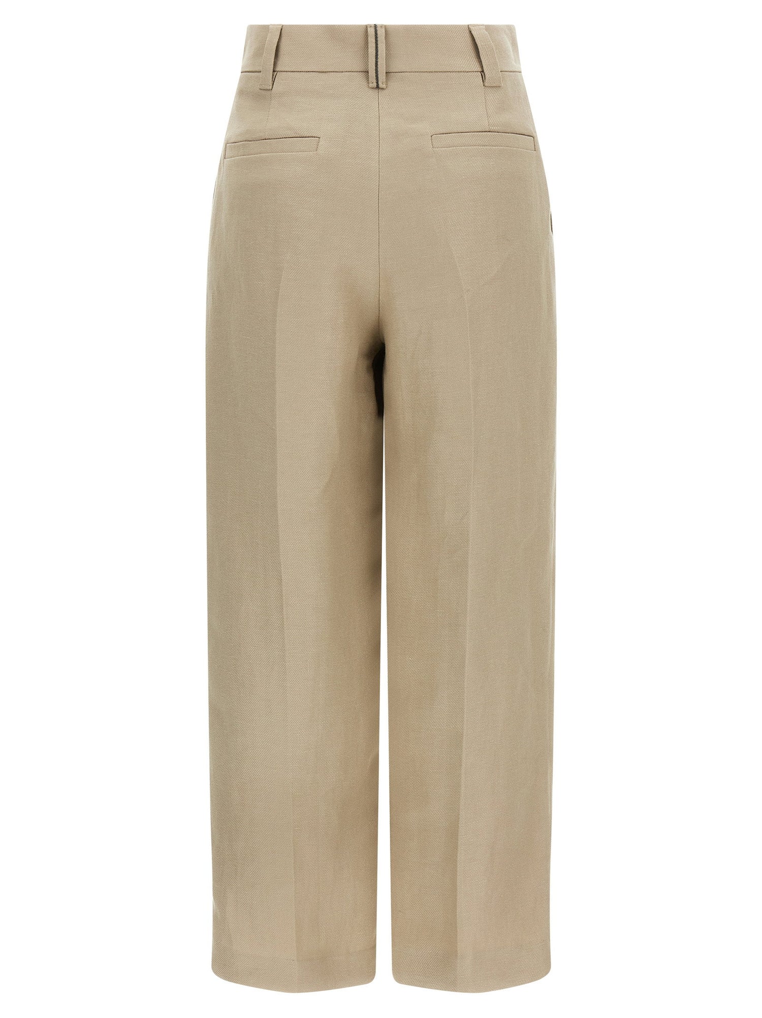 Brunello Cucinelli Linen Trousers Beige