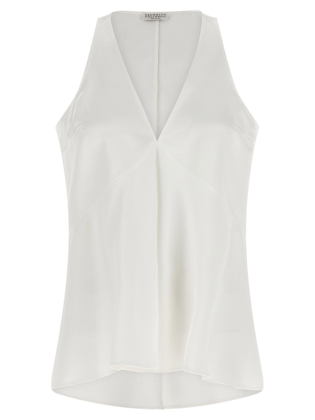 Brunello Cucinelli Top Twill Fluid White