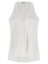 Brunello Cucinelli Top Twill Fluid White