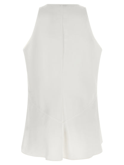 Brunello Cucinelli Top Twill Fluid White