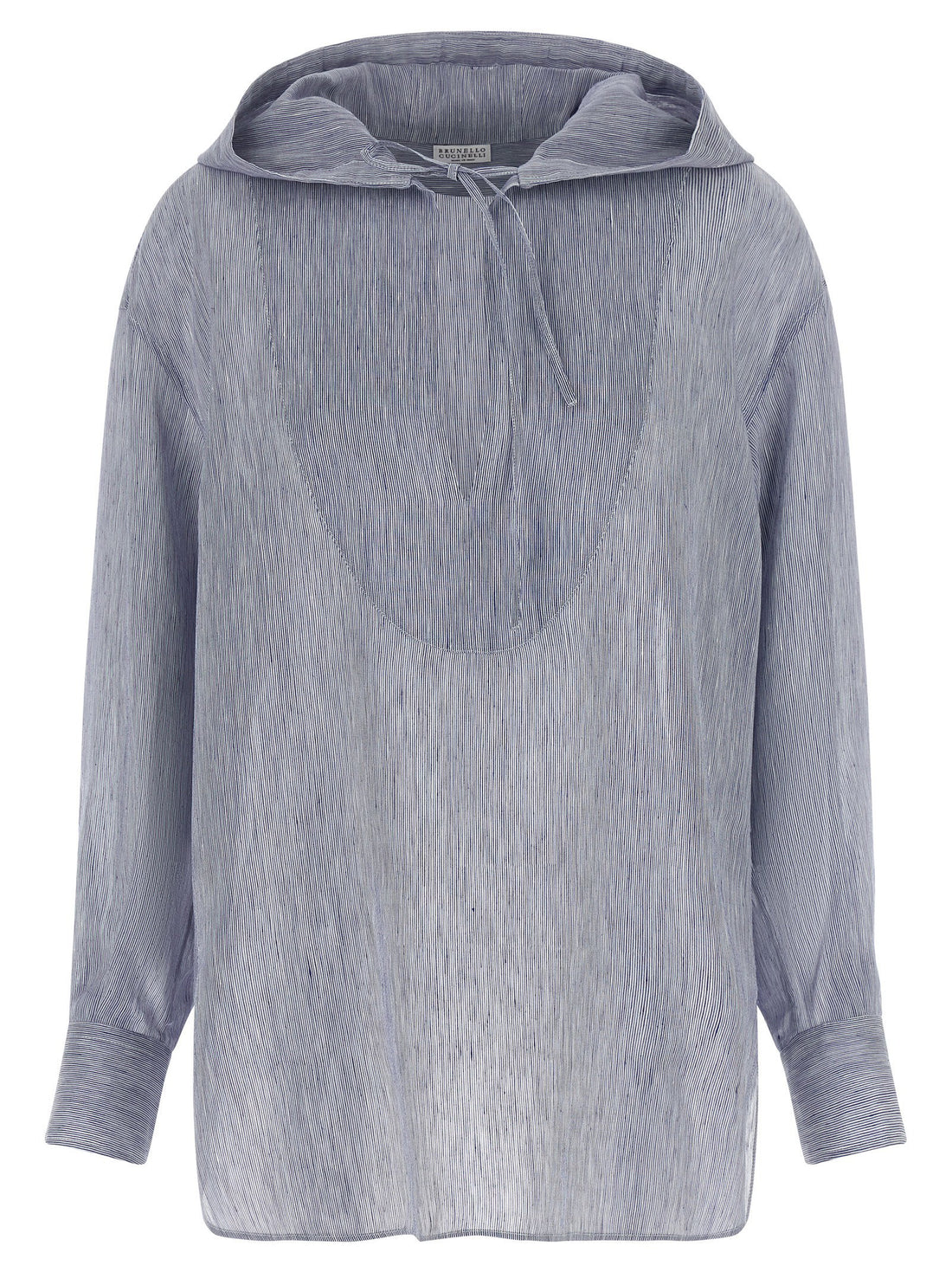 Brunello Cucinelli Hooded Shirt Light blue