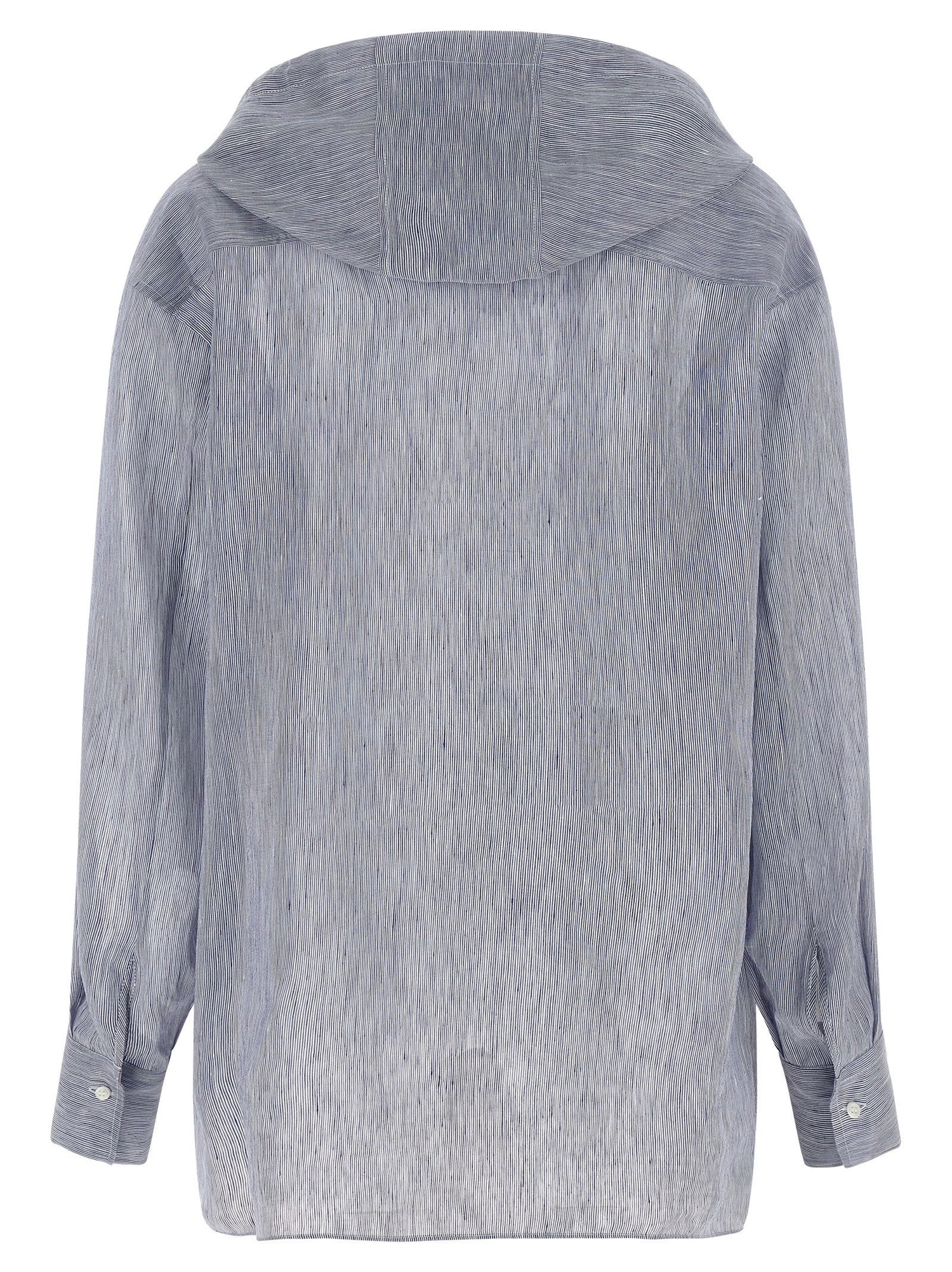 Brunello Cucinelli Hooded Shirt Light blue