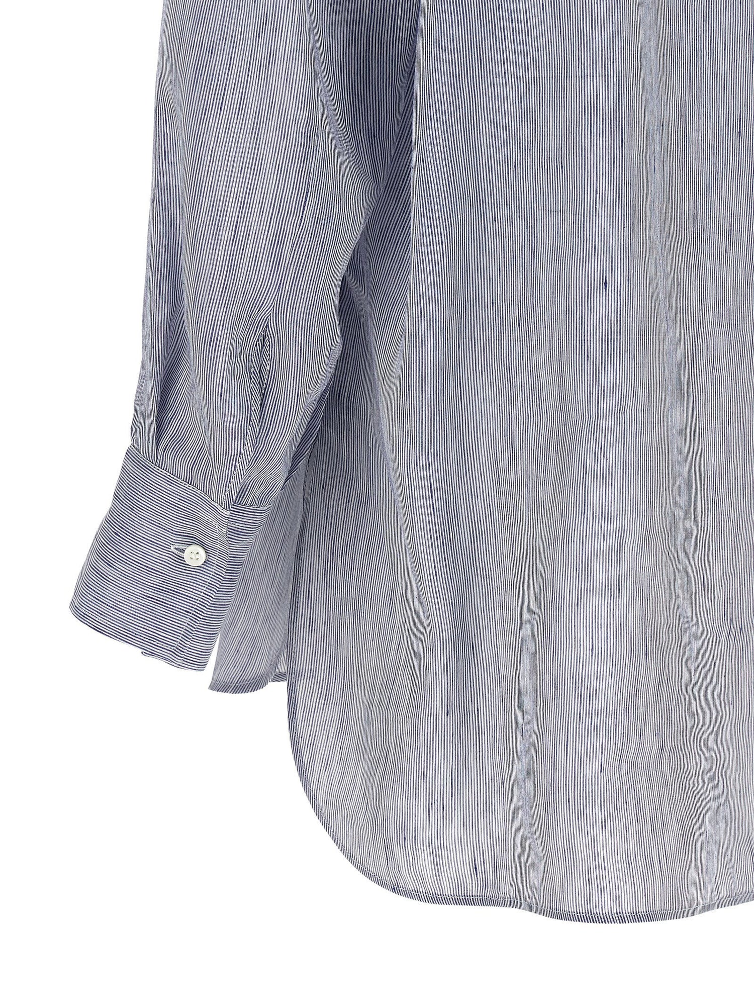 Brunello Cucinelli Hooded Shirt Light blue