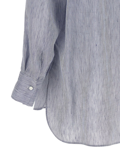 Brunello Cucinelli Hooded Shirt Light blue