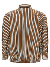 Brunello Cucinelli Shadow Striped Shirt Brown