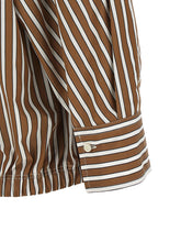 Brunello Cucinelli Shadow Striped Shirt Brown