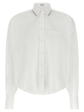 Brunello Cucinelli Shiny Trim Shirt White