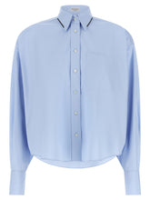 Brunello Cucinelli Shiny Trim Shirt Light blue